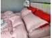 Фото Страйп сатин постельное белье полуторное Розовое Multi
