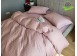 Фото Страйп сатин постельное белье полуторное Розовое Multi