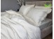 Фото Однотонное постельное белье полуторное Соло 101 с рюшей
