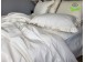 Фото Однотонное постельное белье полуторное Соло 101 с рюшей