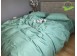 Фото Однотонное постельное белье евро Соло 200 зеленое